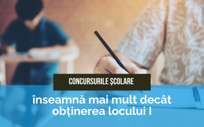 Concursurile școlare înseamnă mai mult decât obținerea locului I