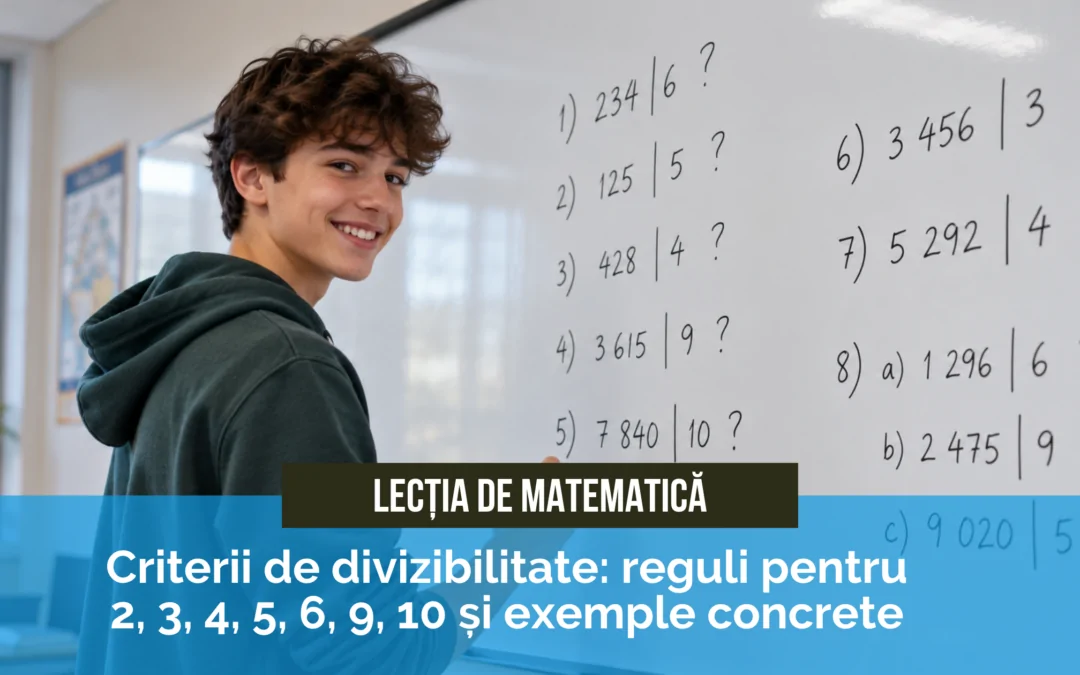 Criterii de divizibilitate: reguli pentru 2, 3, 4, 5, 6, 9, 10 și exemple concrete