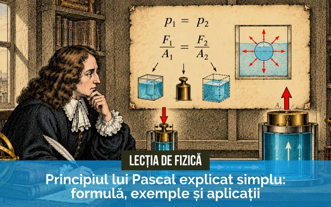 Principiul lui Pascal explicat simplu: formulă, exemple și aplicații